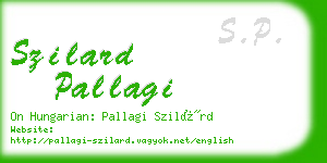 szilard pallagi business card